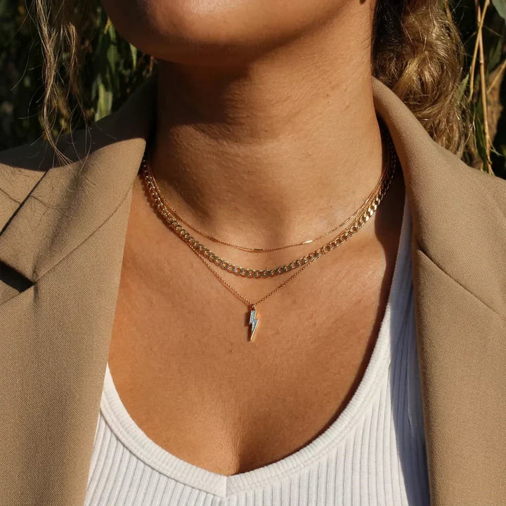 Tova Link Curb Chain Necklace | Goud