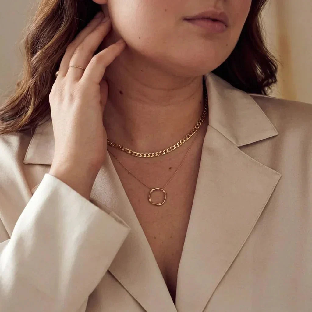 Tova Link Curb Chain Necklace | Goud