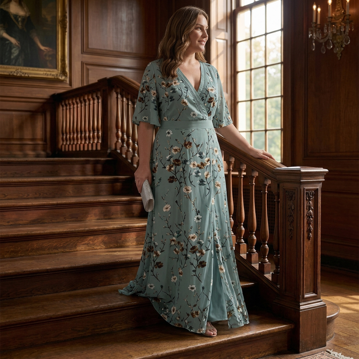 Ottilie | Halter Bloom Flow Maxi Jurk