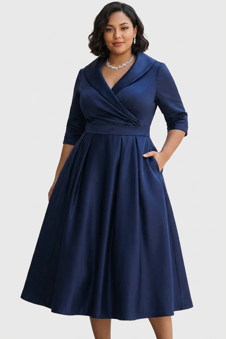 Romaine - Elegante midi-jurk