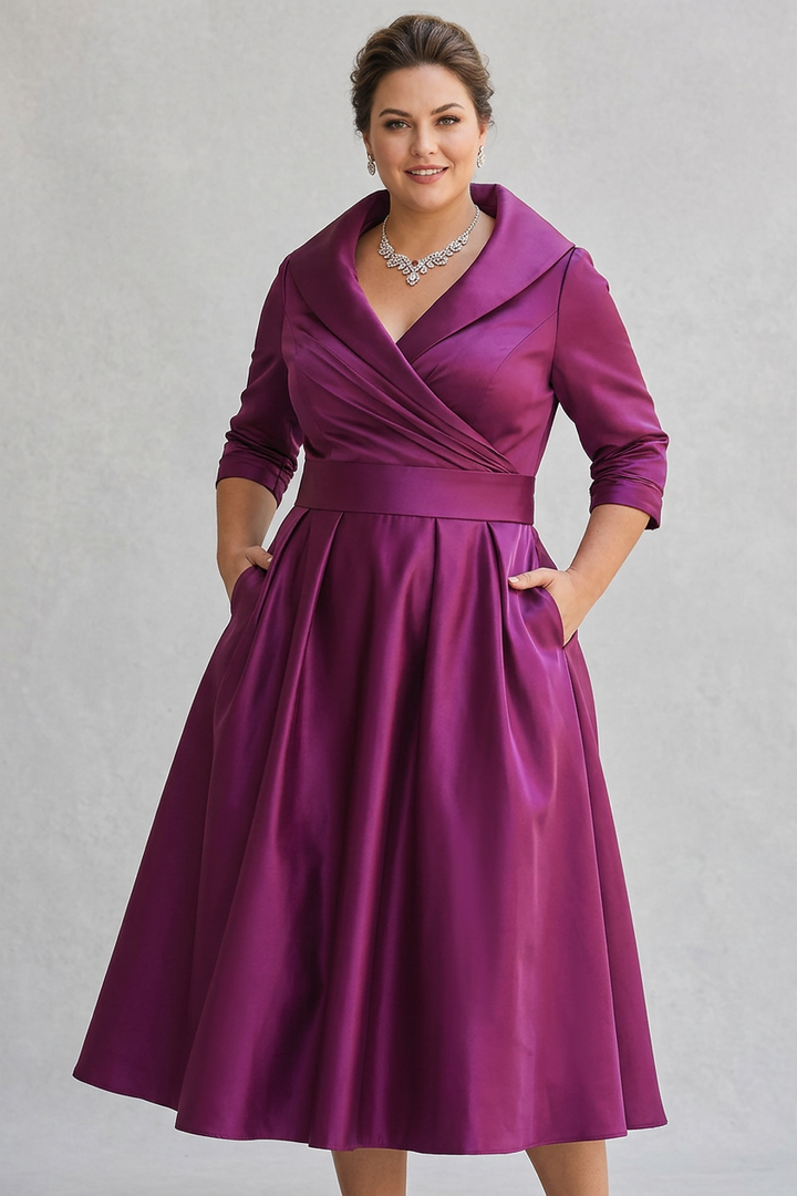Romaine - Elegante midi-jurk