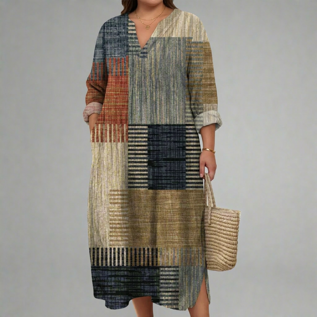 MIRABEL | ELEGANTE GEOMETRISCHE JURK