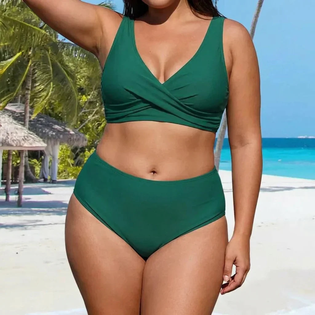 Wilhelmina | Je buikvormende bikini set met een stijlvolle V-hals