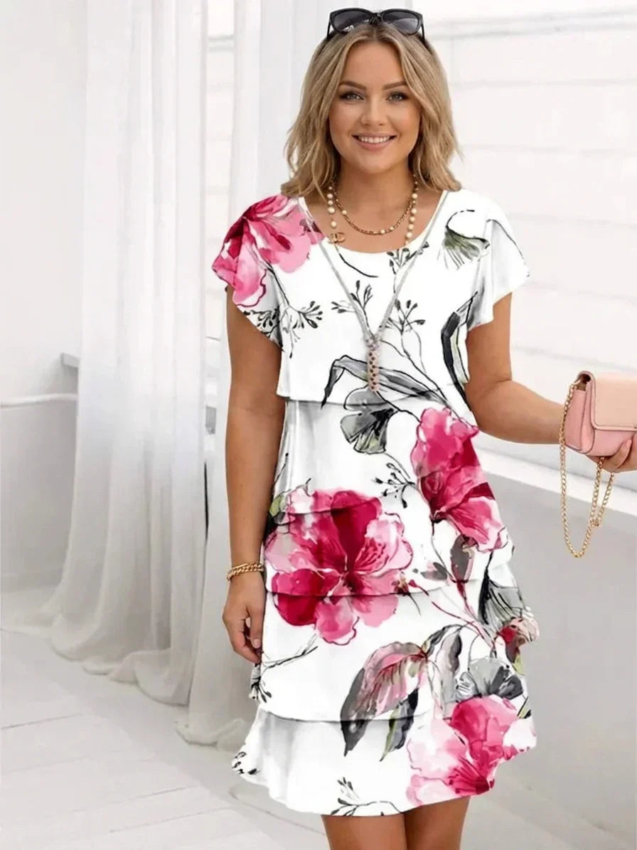 Lottie | Elegante Comfort Ruffle Jurk