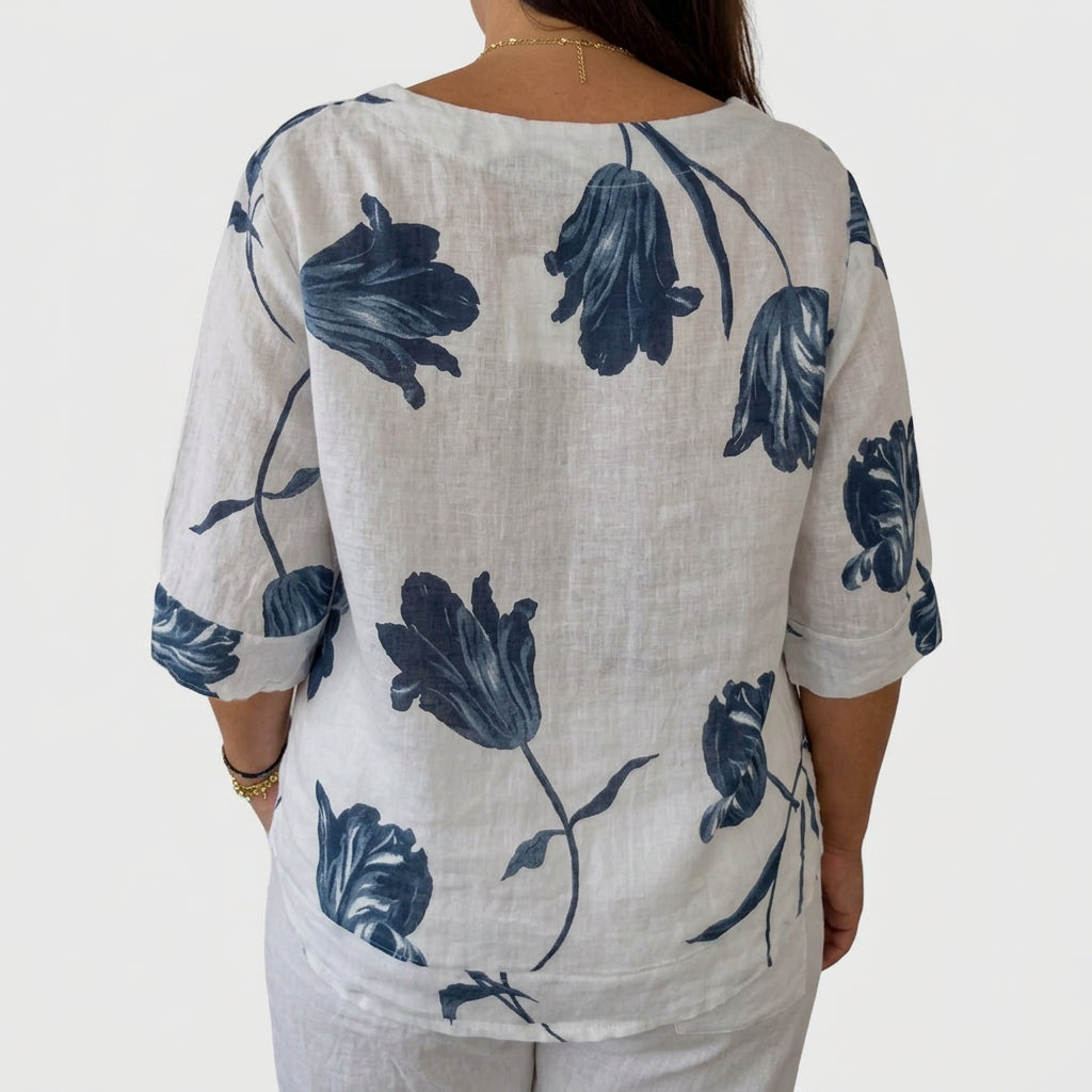 Junia | Elegante Bloemenprint Blouse