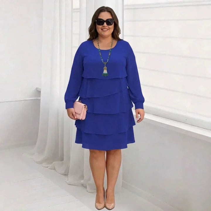 Anaïs | Elegante Comfort Ruffle Jurk Lange Mouwen