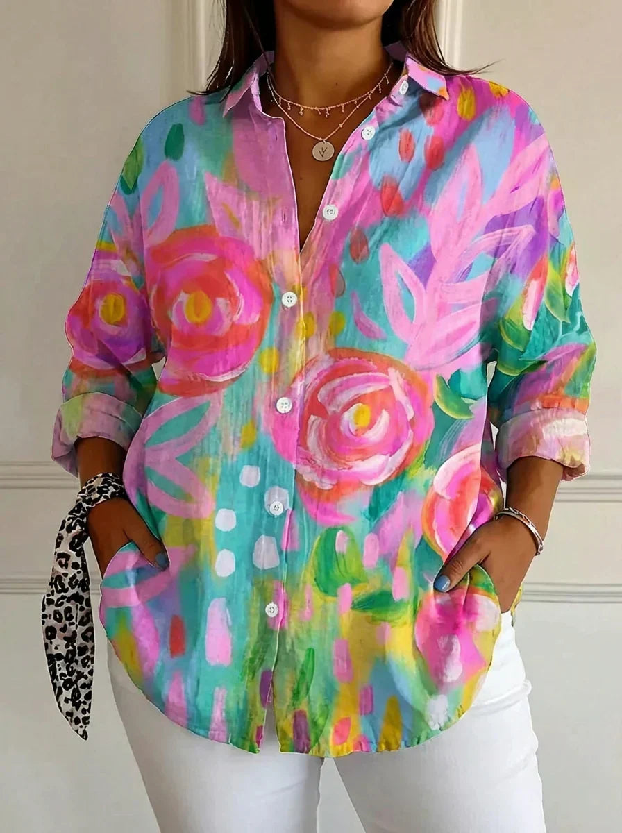 Selma | Kleurrijke Blouse met Speelse Print