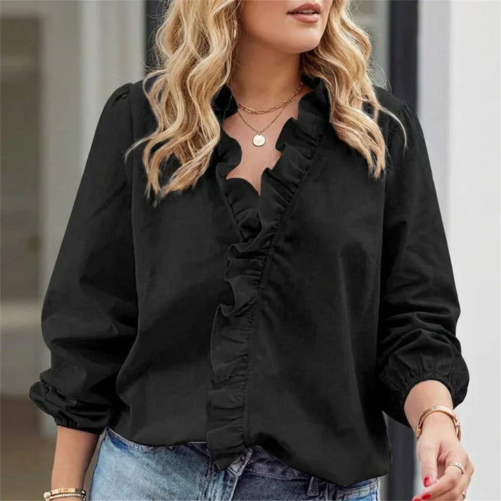 Magnolia | Vrouwelijke Blouse met Speelse Ruffles
