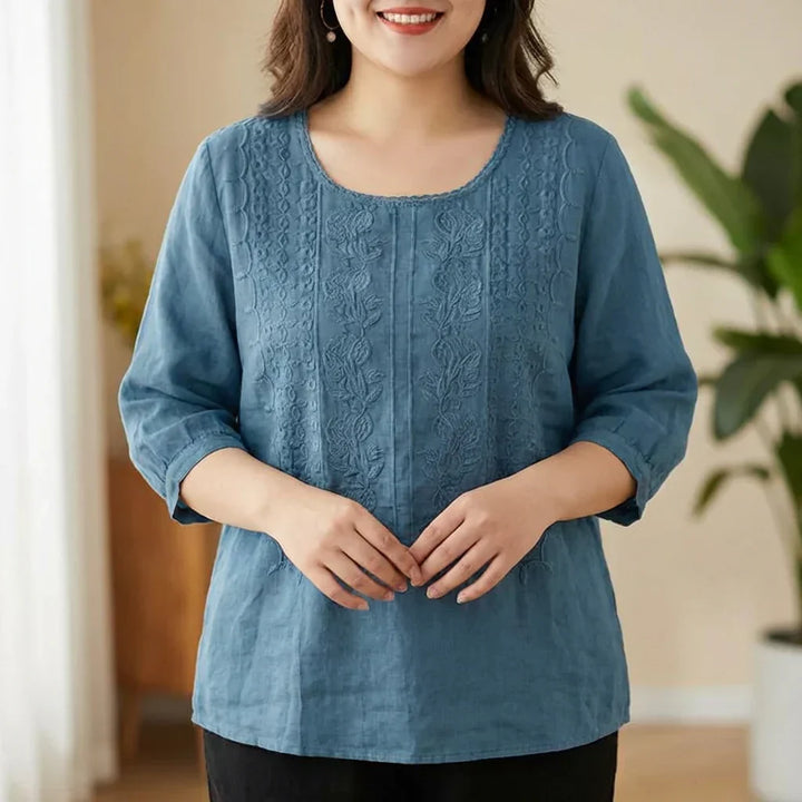 Tova | Bloemige Ontspannen Blouse