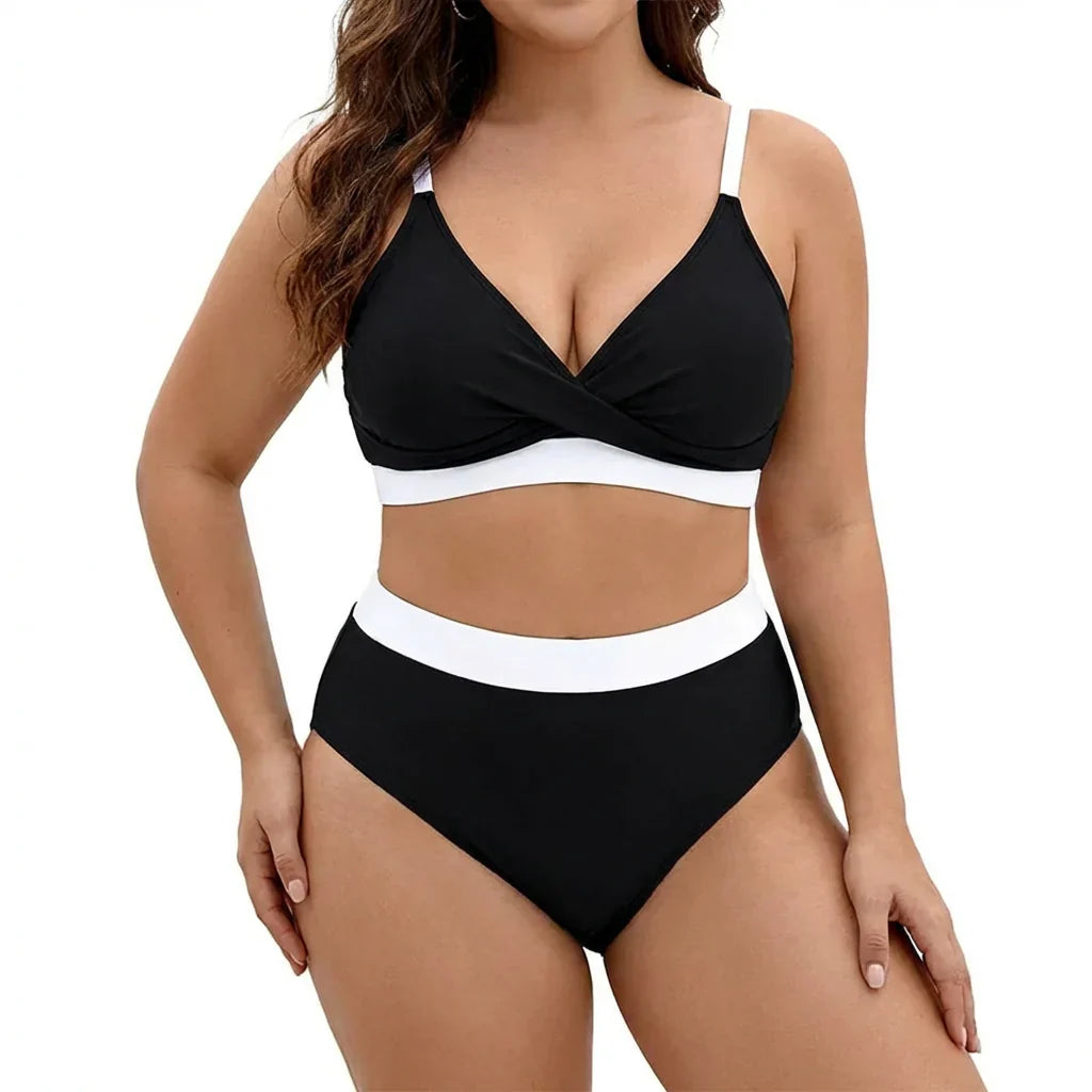Wilhelmina | Je buikvormende bikini set met een stijlvolle V-hals