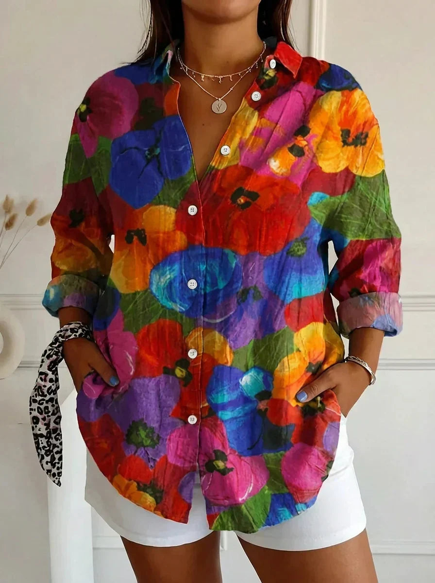 Selma | Kleurrijke Blouse met Speelse Print