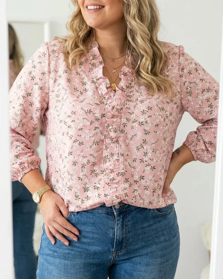 Magnolia | Vrouwelijke Blouse met Speelse Ruffles