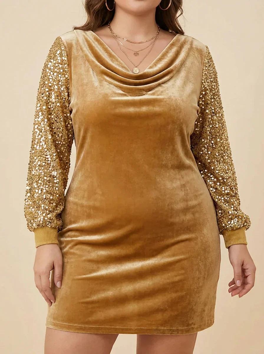 Juna | Velvet Sparkle Mouwjurk