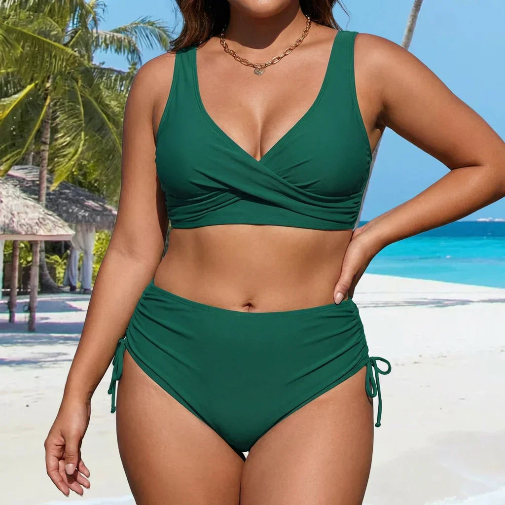 Wilhelmina | Je buikvormende bikini set met een stijlvolle V-hals