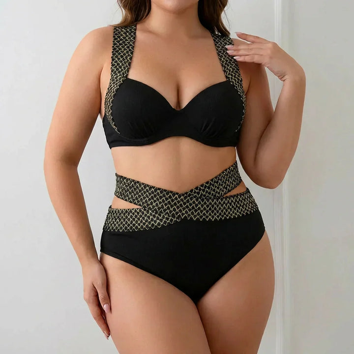Wilhelmina | Je buikvormende bikini set met een stijlvolle V-hals