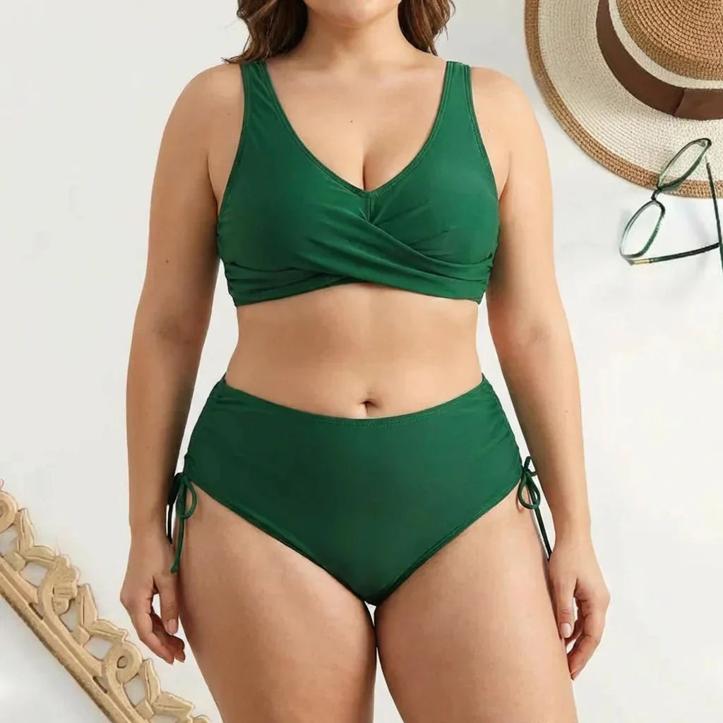 Wilhelmina | Je buikvormende bikini set met een stijlvolle V-hals