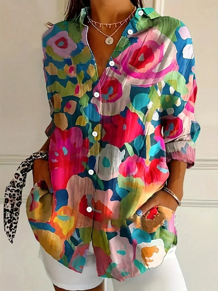 Selma | Kleurrijke Blouse met Speelse Print