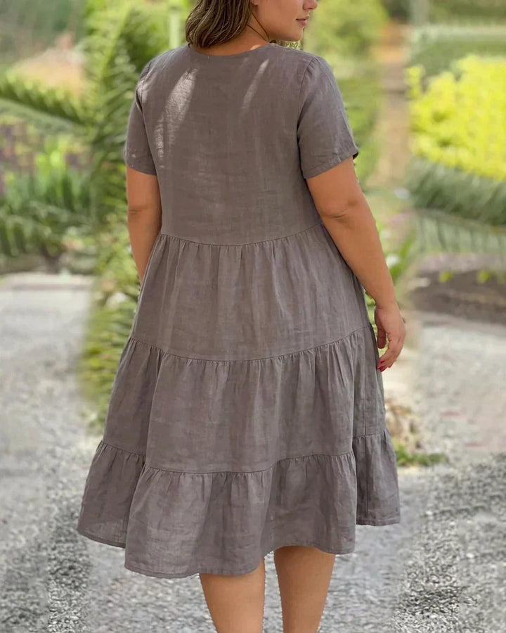 Beatrix - Casual Zomer V-hals Jurk
