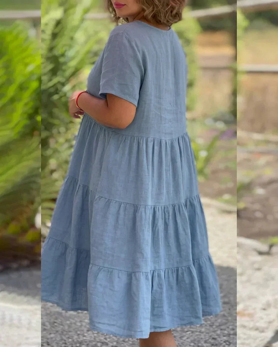 Beatrix - Casual Zomer V-hals Jurk
