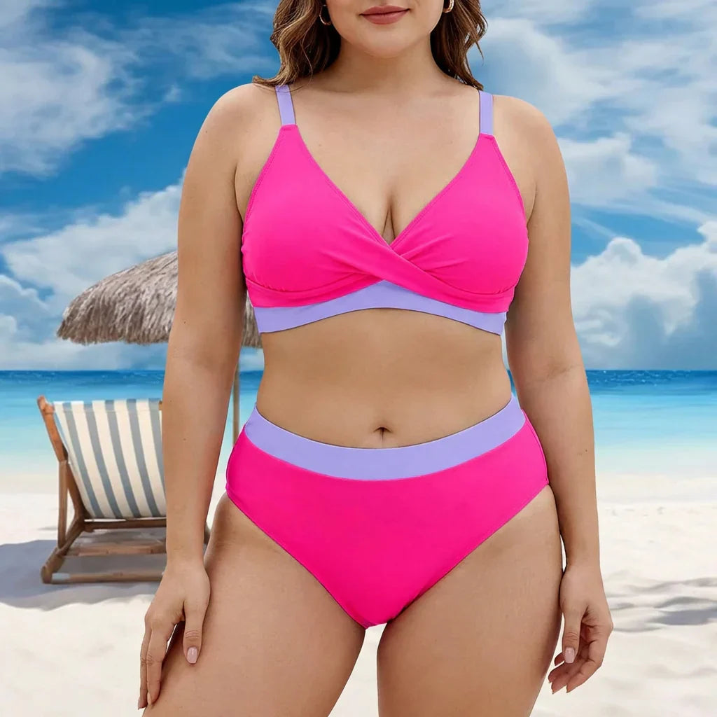 Wilhelmina | Je buikvormende bikini set met een stijlvolle V-hals