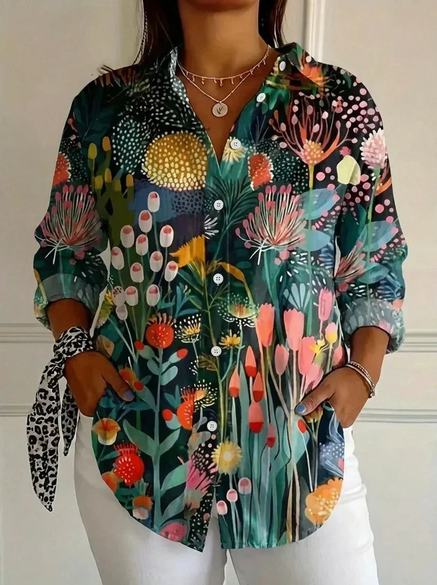 Selma | Kleurrijke Blouse met Speelse Print