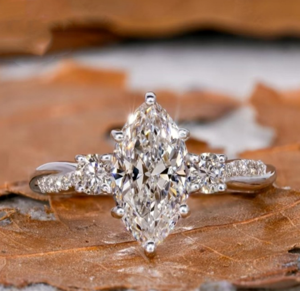 Oona Ring | Wit Goud