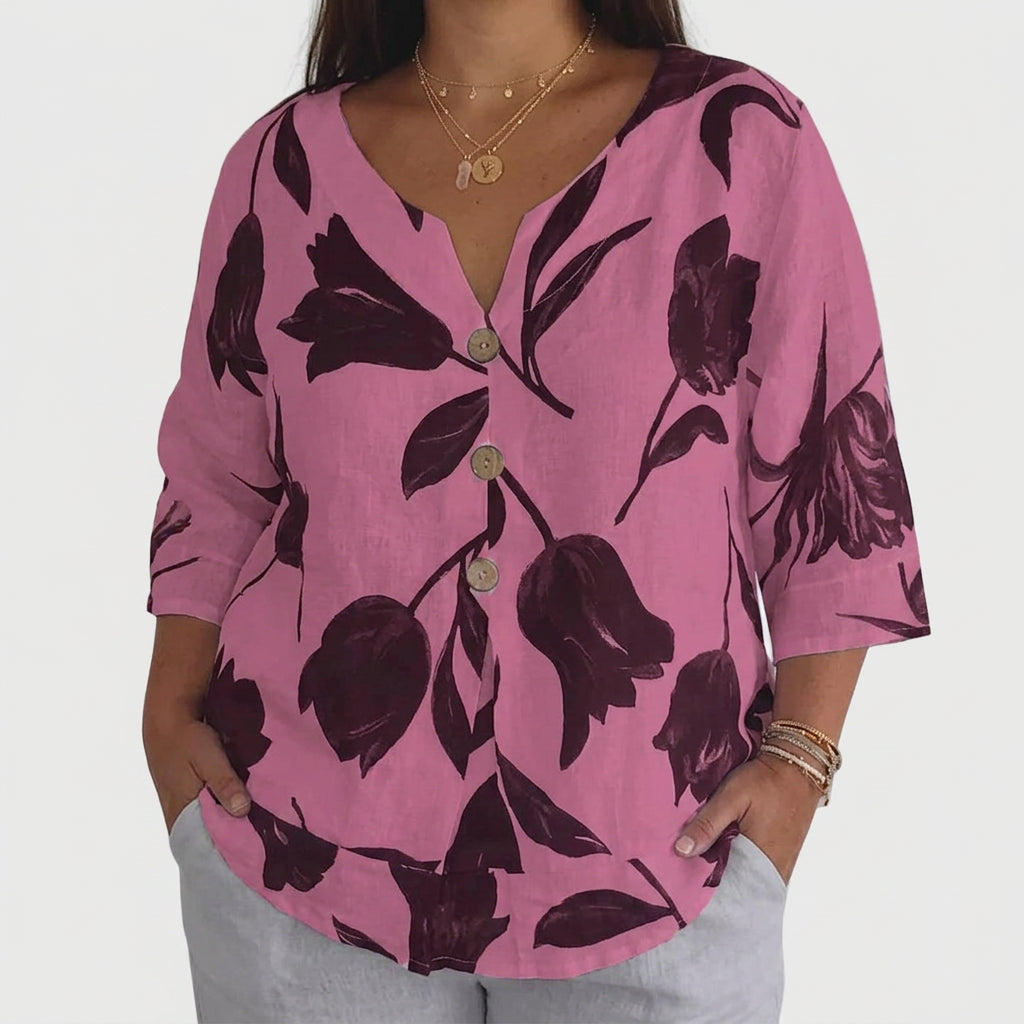 Junia | Elegante Bloemenprint Blouse