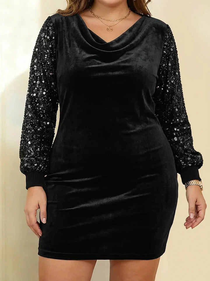 Juna | Velvet Sparkle Mouwjurk