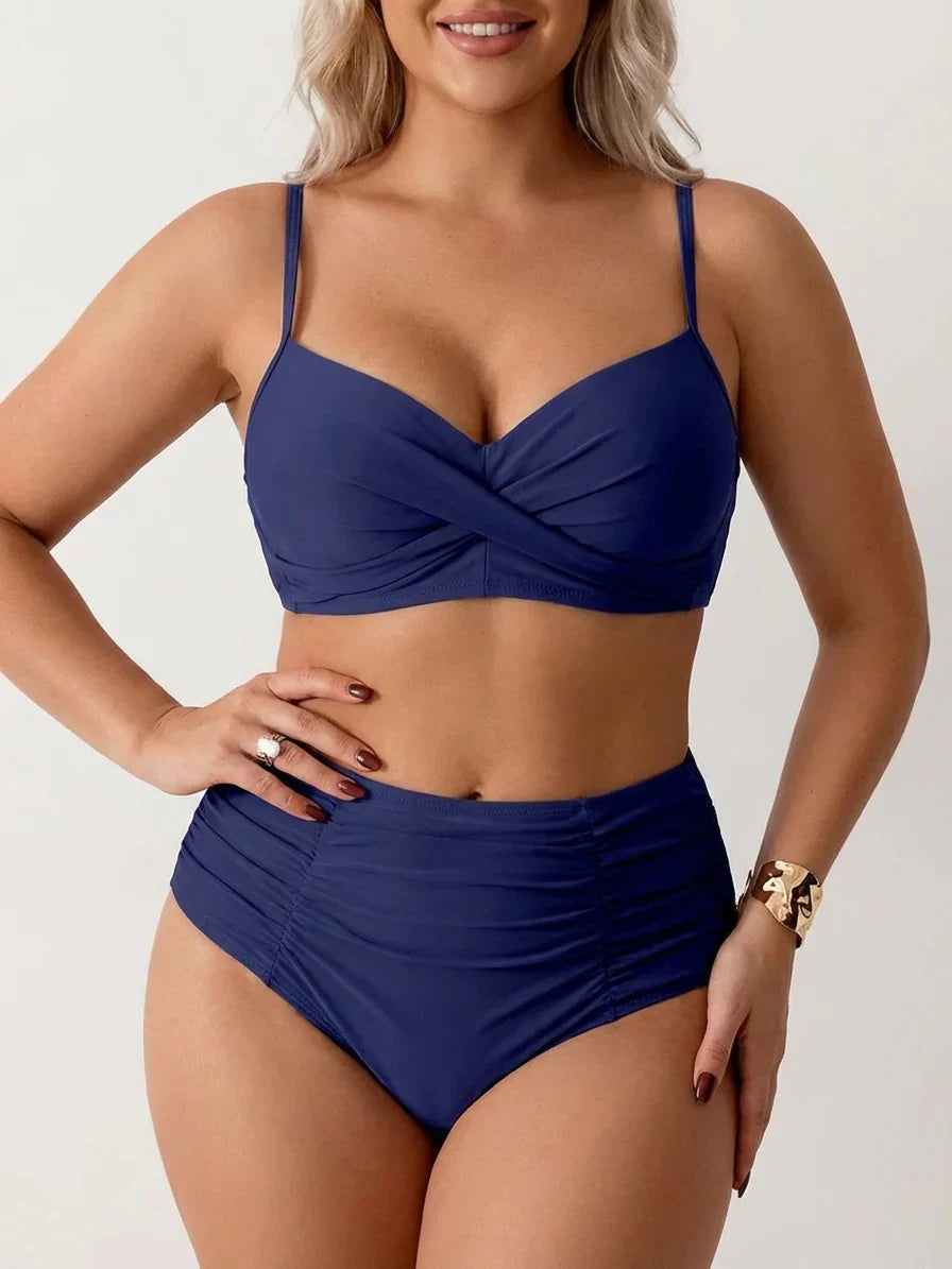 Ingrid | Bandeau Bikini met Geverfd Stof
