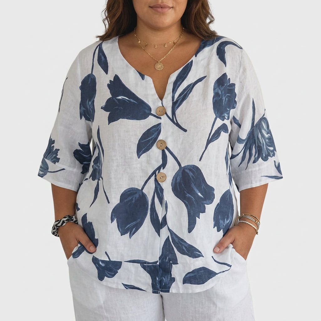 Junia | Elegante Bloemenprint Blouse