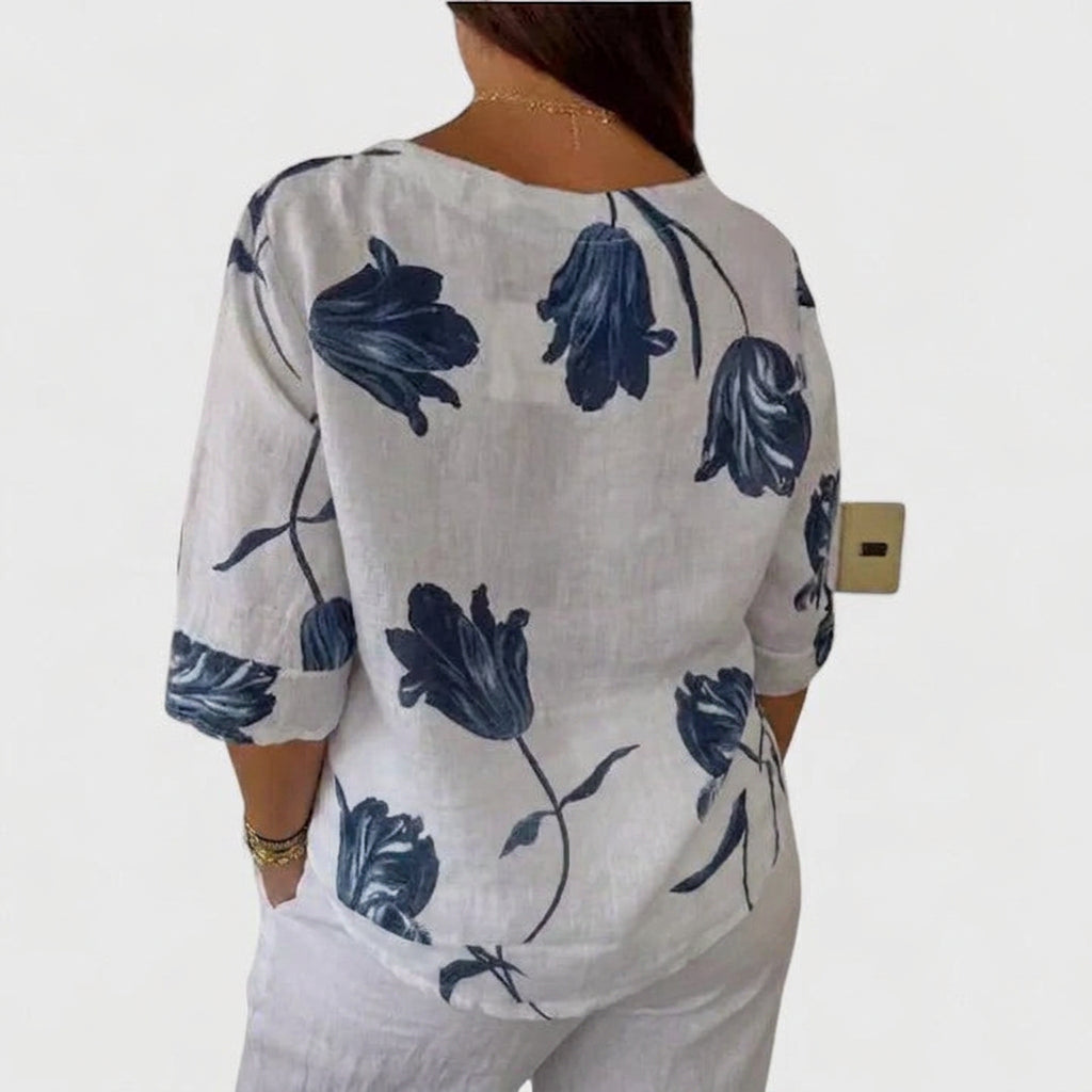 Junia | Elegante Bloemenprint Blouse