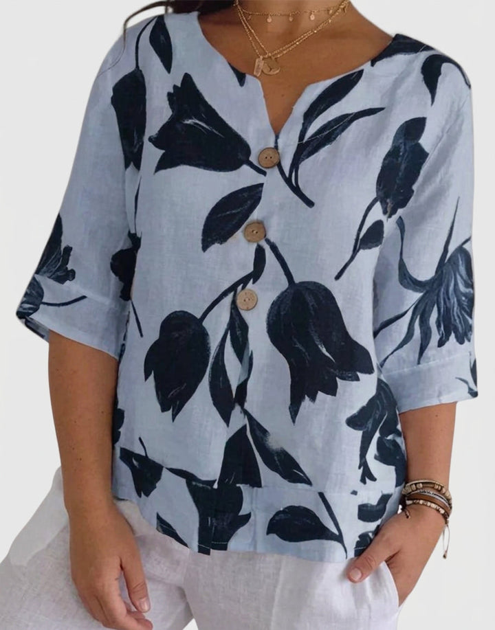 Junia | Elegante Bloemenprint Blouse