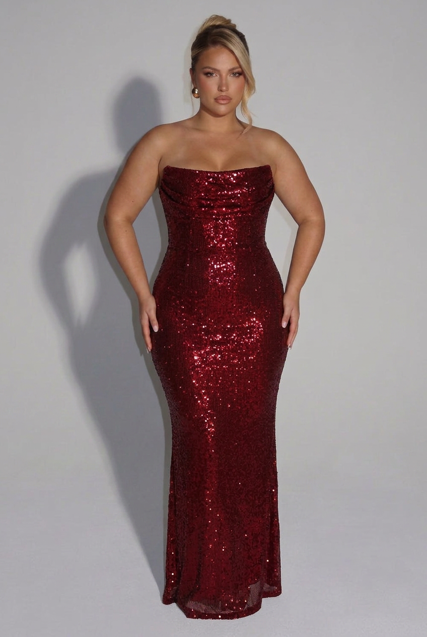 Serena Pailletten Maxi Jurk