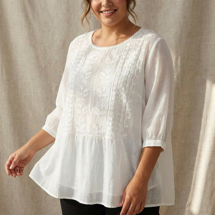 Tova | Bloemige Ontspannen Blouse