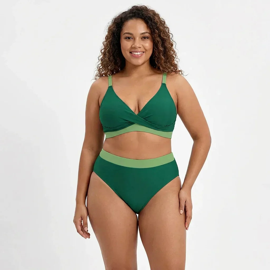 Wilhelmina | Je buikvormende bikini set met een stijlvolle V-hals