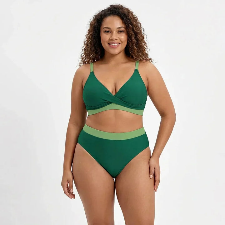 Wilhelmina | Je buikvormende bikini set met een stijlvolle V-hals
