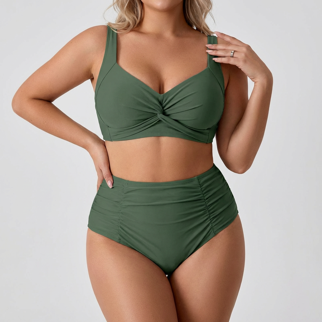 Ingrid | Bandeau Bikini met Geverfd Stof