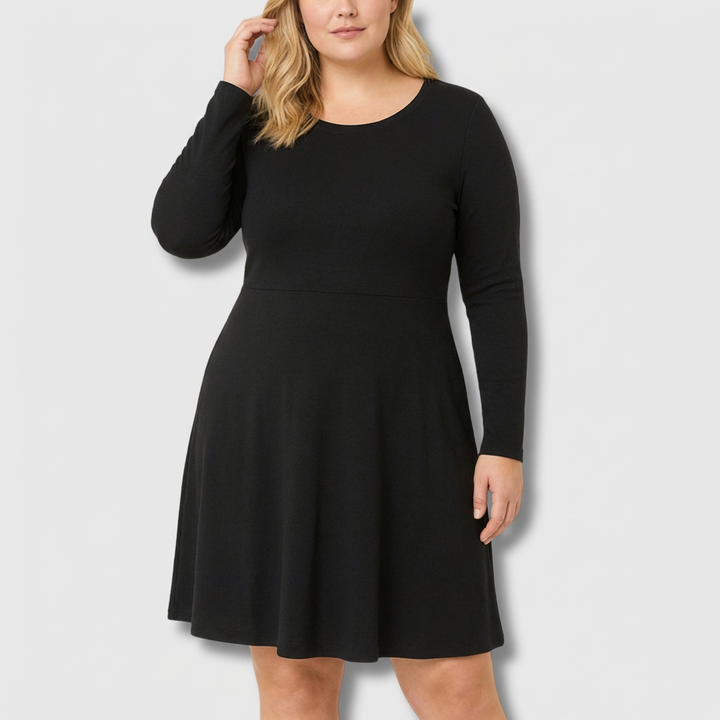 Anwen | Klassieke Lange Mouwen Fit &amp; Flare Jurk
