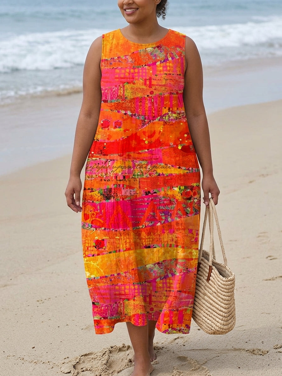 Nia Sunset Midi Jurk