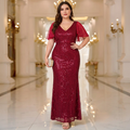 Yasmin | Betoverende Bordeau Avondjurk