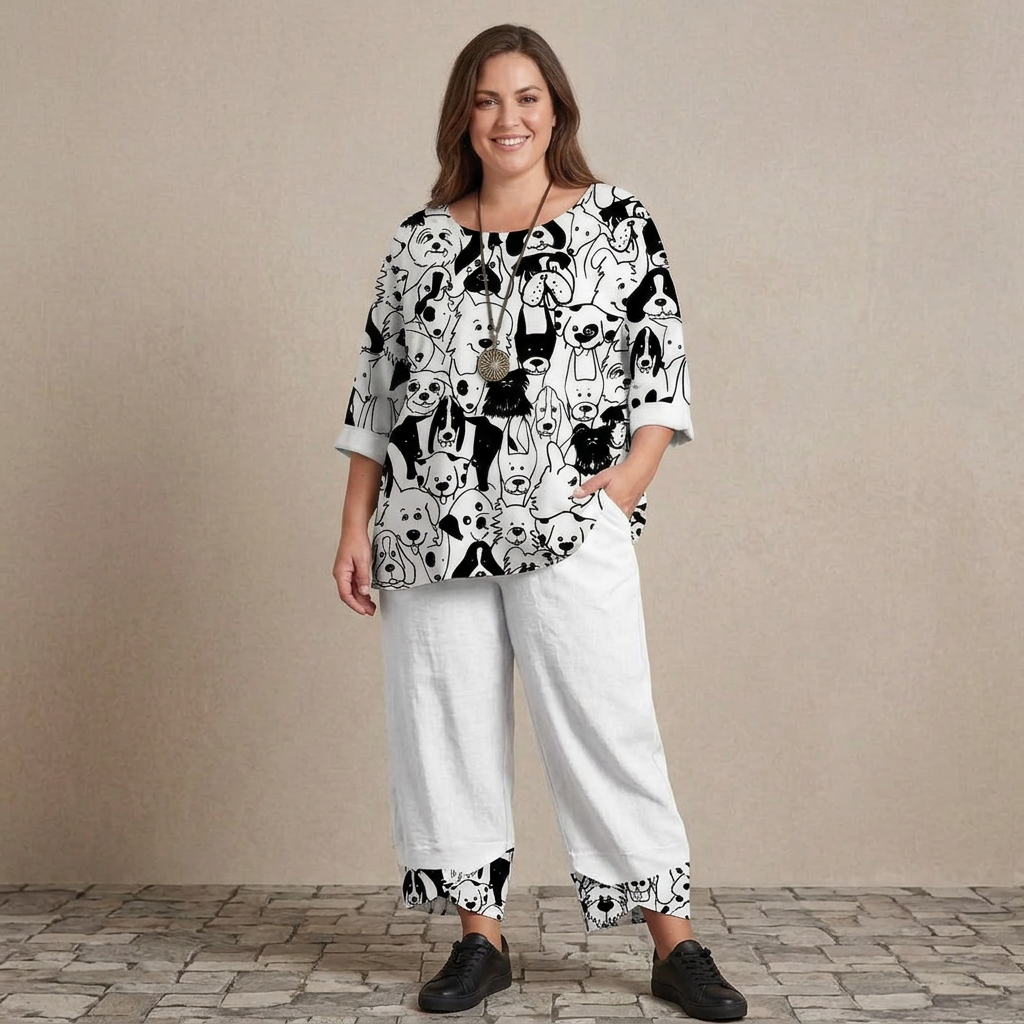 Lottie Botanische Print Set: Gemakkelijke Dagelijkse Comfort