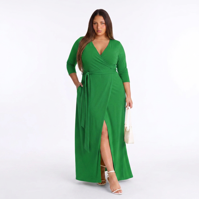 Arabella - Elegante Plus Size Jurk met Ceintuur