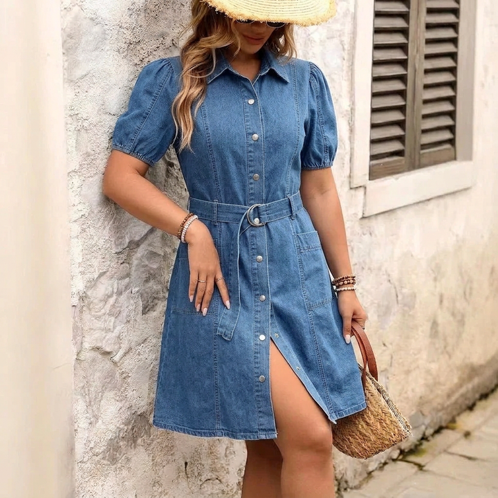 Floriane Europese Denim Jurk