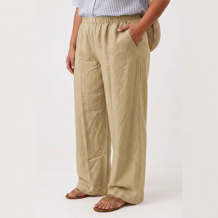 Ingrid | Ontspannen Wijde Pantalon Met Zijzakken