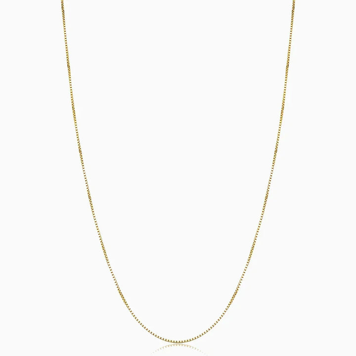 Nadya Box Ketting | Wit Goud