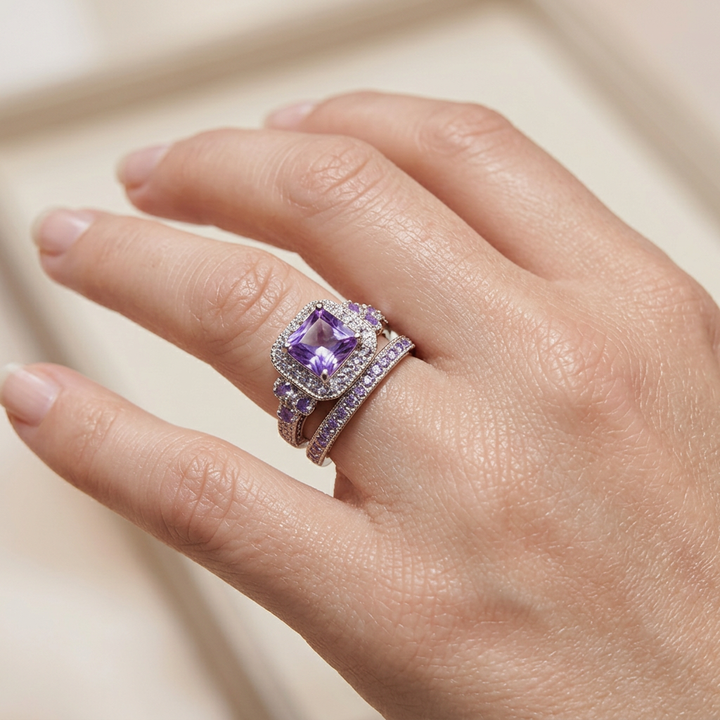 Gwen Belofte Ring Set | Wit Goud