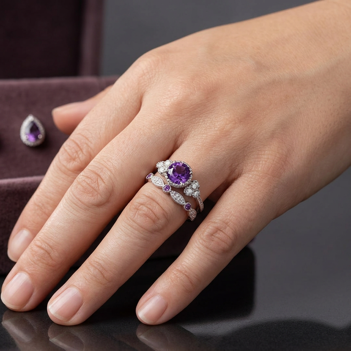 Junia Kroon Ring Set | Wit Goud