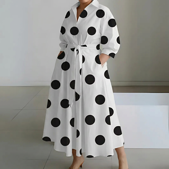 Ondine | Dames Katoenen Overhemd Maxi Jurk