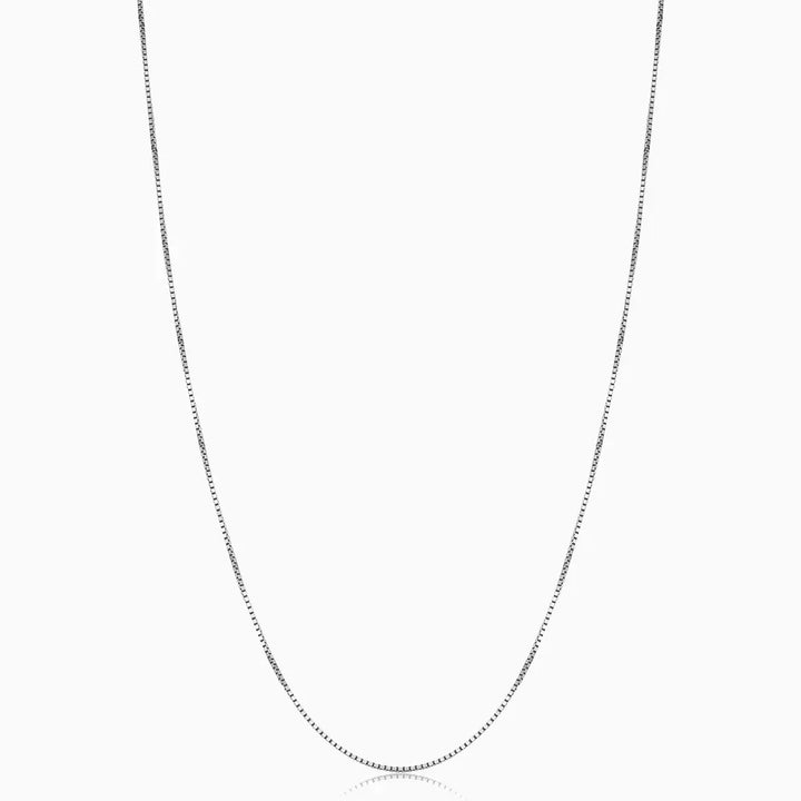 Nadya Box Ketting | Wit Goud