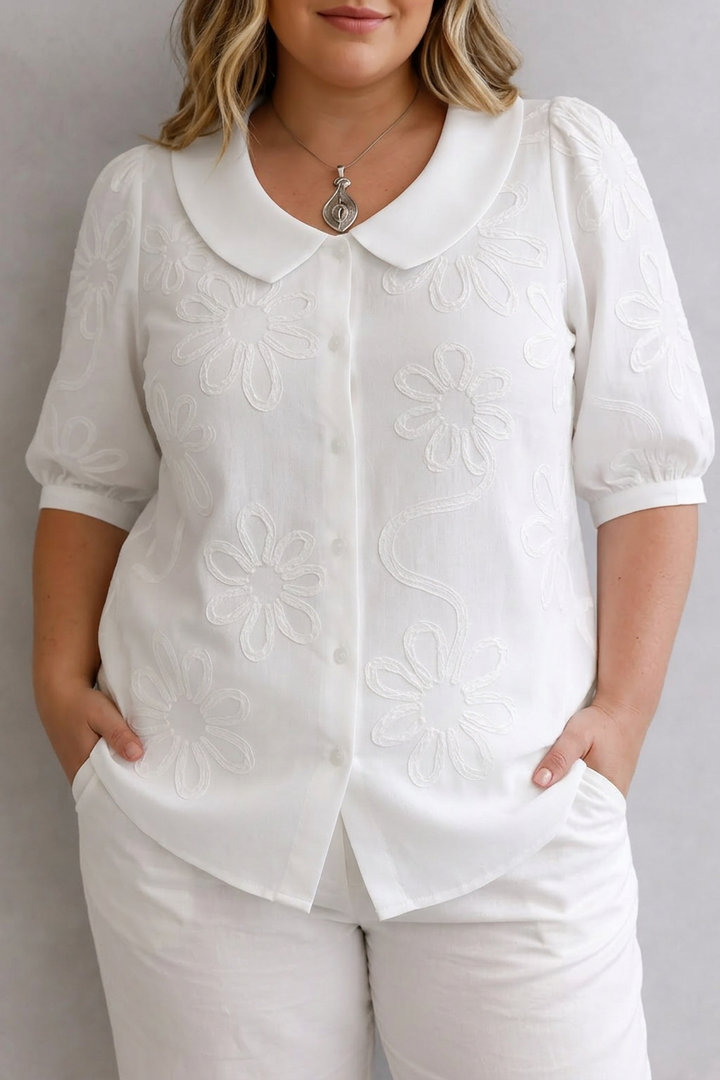 Mireille | Bloes met Bloemenprint